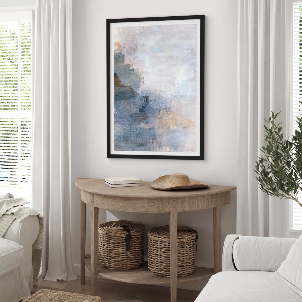 Poster in een zwarte lijst - Kleurtonen en akkoorden - 70x100 cm