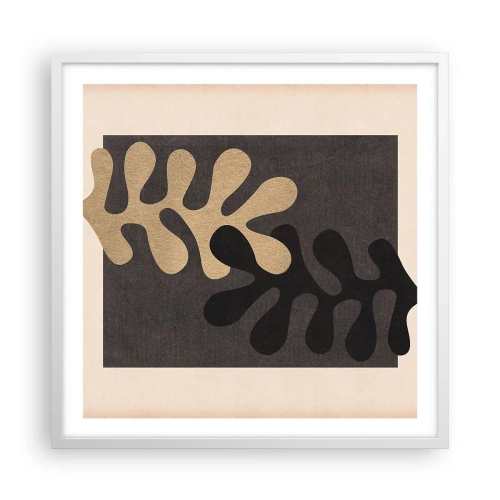 Poster in een witte lijst - Afwezigheid en complement - 60x60 cm