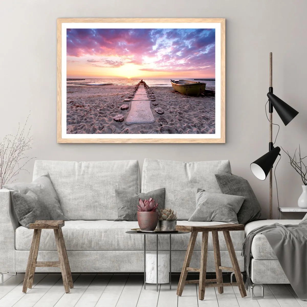 Een poster in een licht eiken lijst - Een moment van diepe ervaring - 50x40 cm