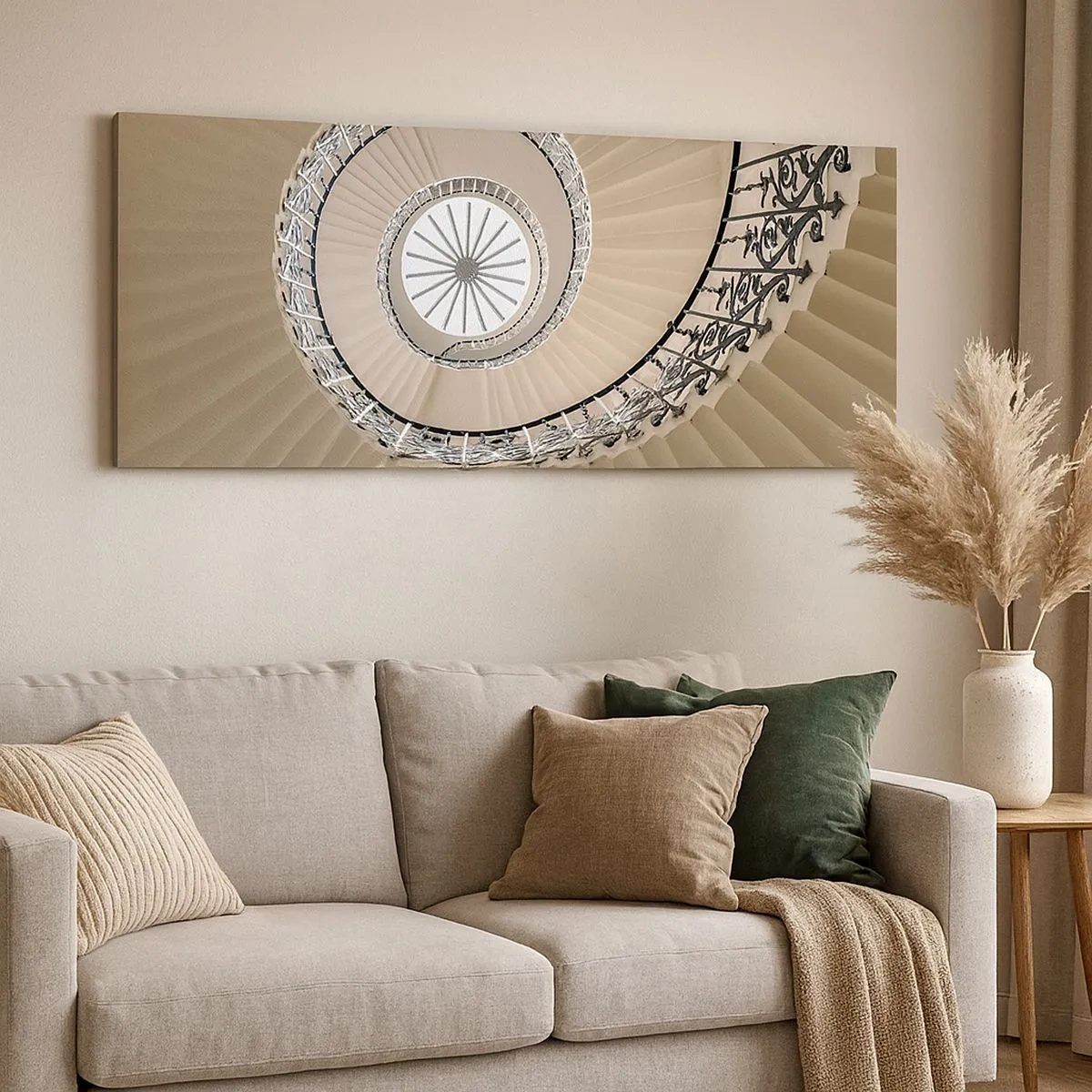 Schilderen op canvas - Binnenin de schaal - 100x40 cm