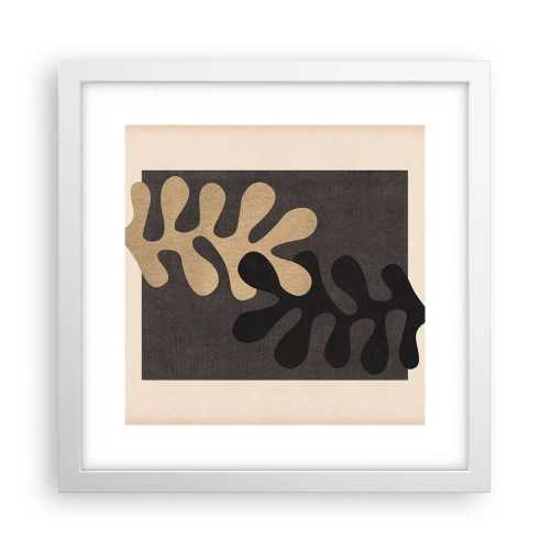 Poster in een witte lijst - Afwezigheid en complement - 30x30 cm