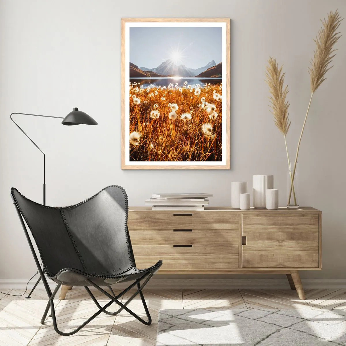 Een poster in een licht eiken lijst - Steenhardheid, graszachtheid - 61x91 cm