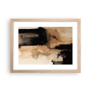 Een poster in een licht eiken lijst - Intrigerende abstractie - 40x30 cm