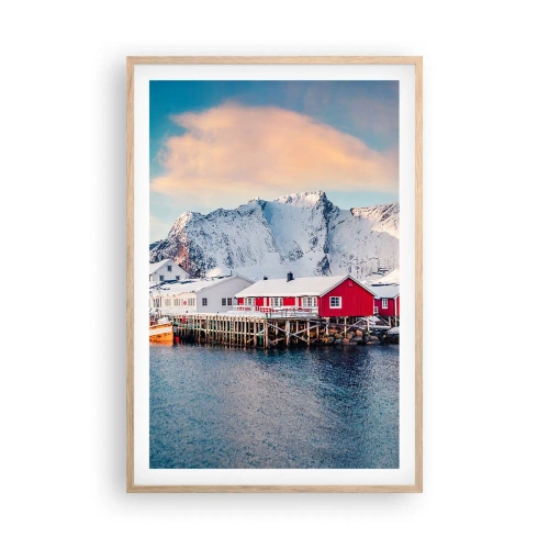 Een poster in een licht eiken lijst - Noordelijke retraite - 61x91 cm