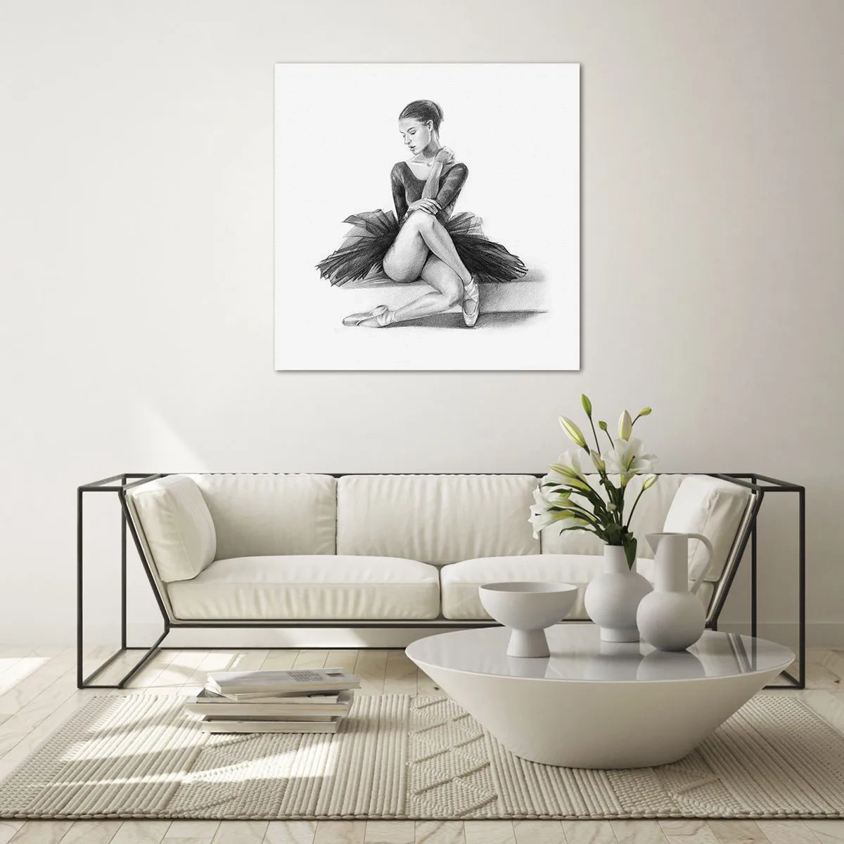 Schilderen op glas - Betoverd door de dans - 40x40 cm