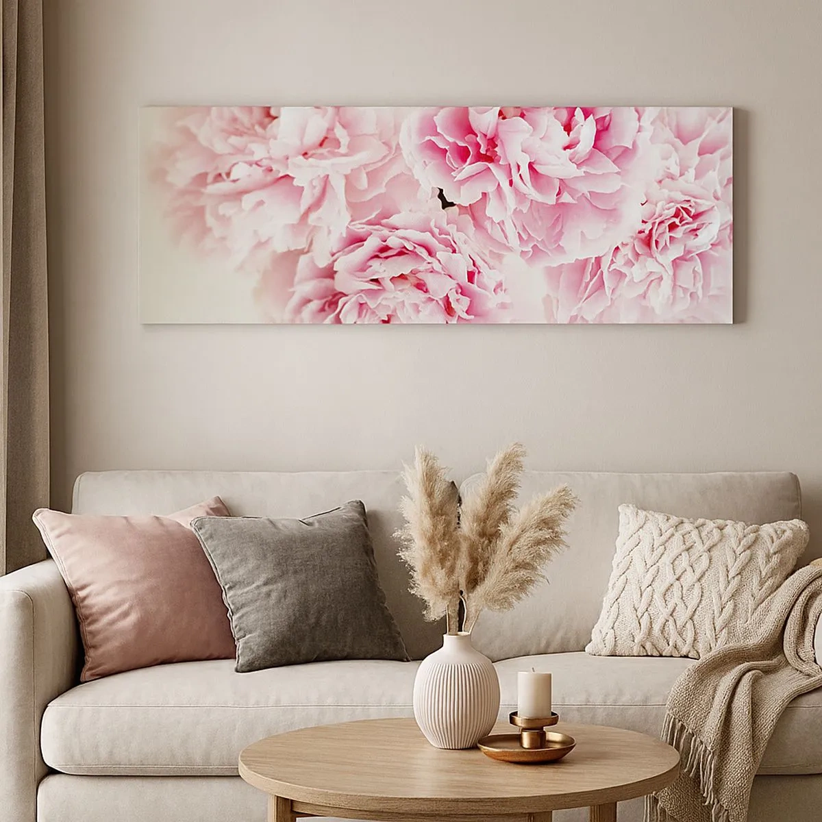 Schilderen op canvas - In roze glamour - 100x40 cm