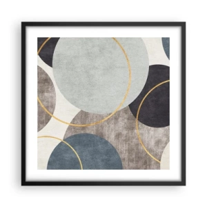 Poster in een zwarte lijst - Wiel voor wiel - 50x50 cm