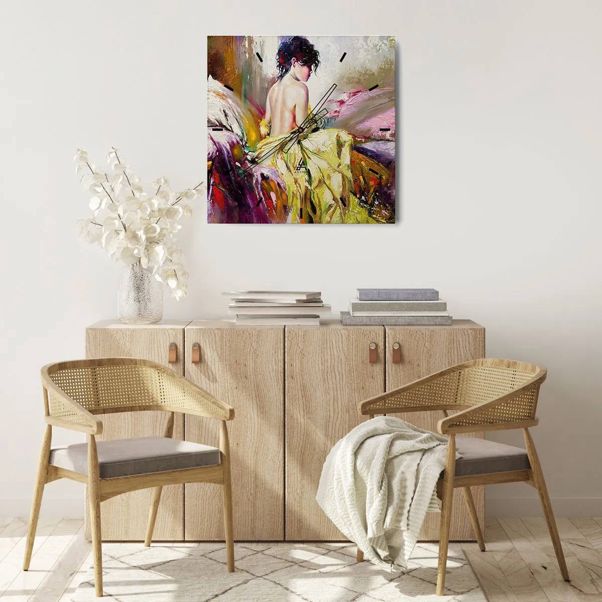 Wandklok - Klok - Tussen de lippen en de rand van de cup - 30x30 cm