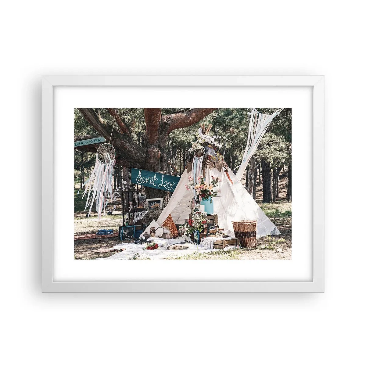 Poster in een witte lijst - De liefde bedrijven ... - 40x30 cm