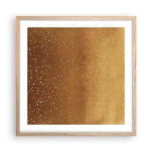 Een poster in een licht eiken lijst - De geboorte van het licht - 50x50 cm