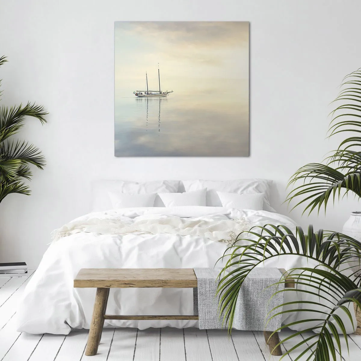 Schilderen op canvas - In een zee van stilte - 60x60 cm