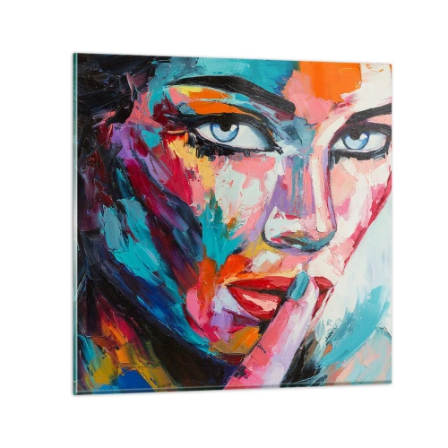 Schilderen op glas - Ons eerste geheim - 30x30 cm