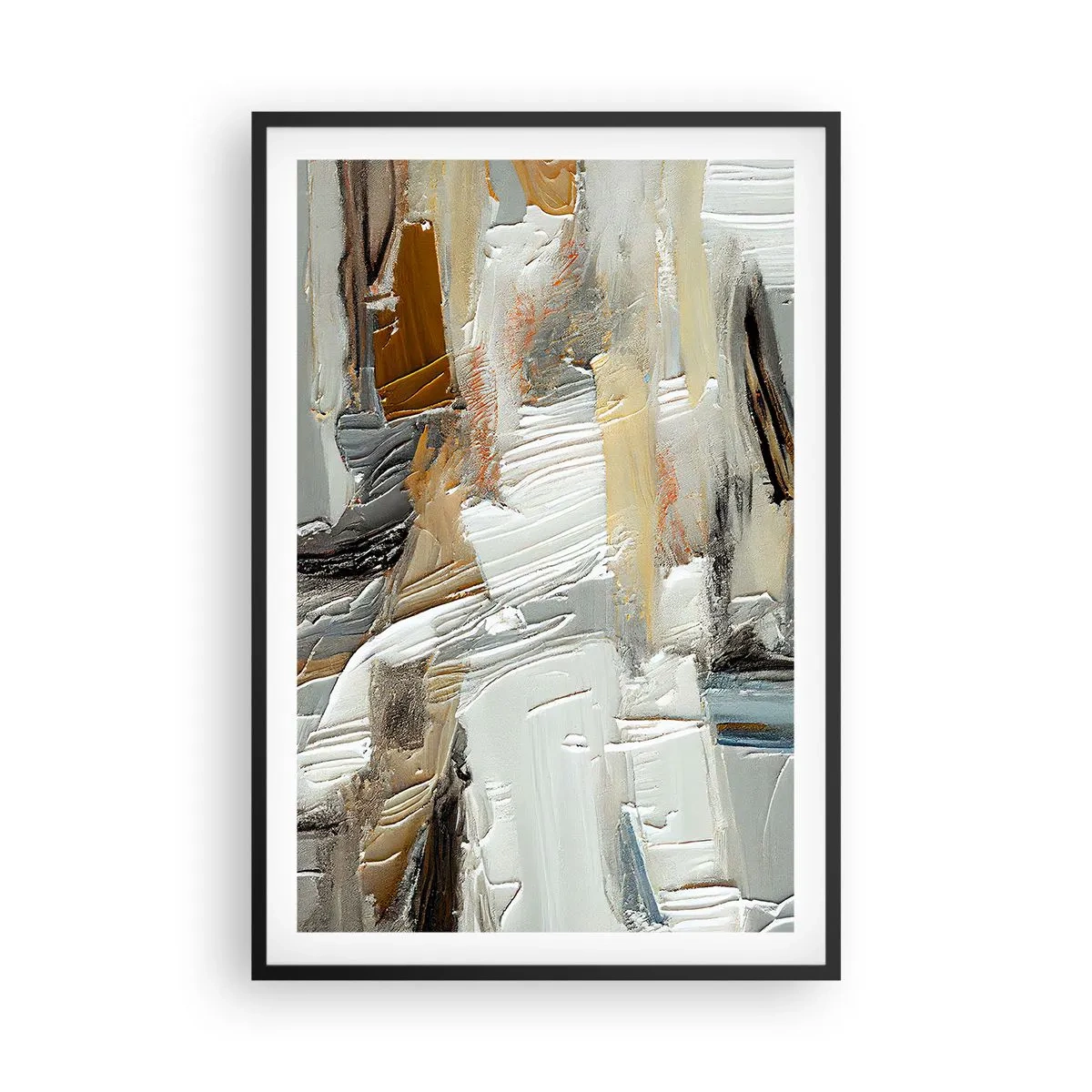 Poster in een zwarte lijst - Kleurrijke lagen - 61x91 cm