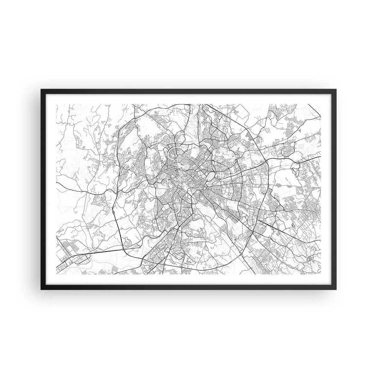 Poster in een zwarte lijst - Romeinse cirkel - 91x61 cm