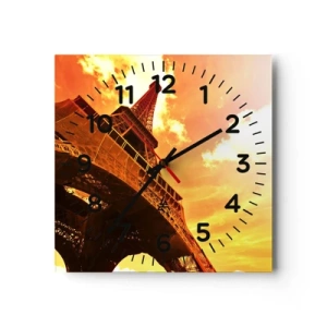 Wandklok - Klok - Monumentaal, want verguld met de zon - 40x40 cm