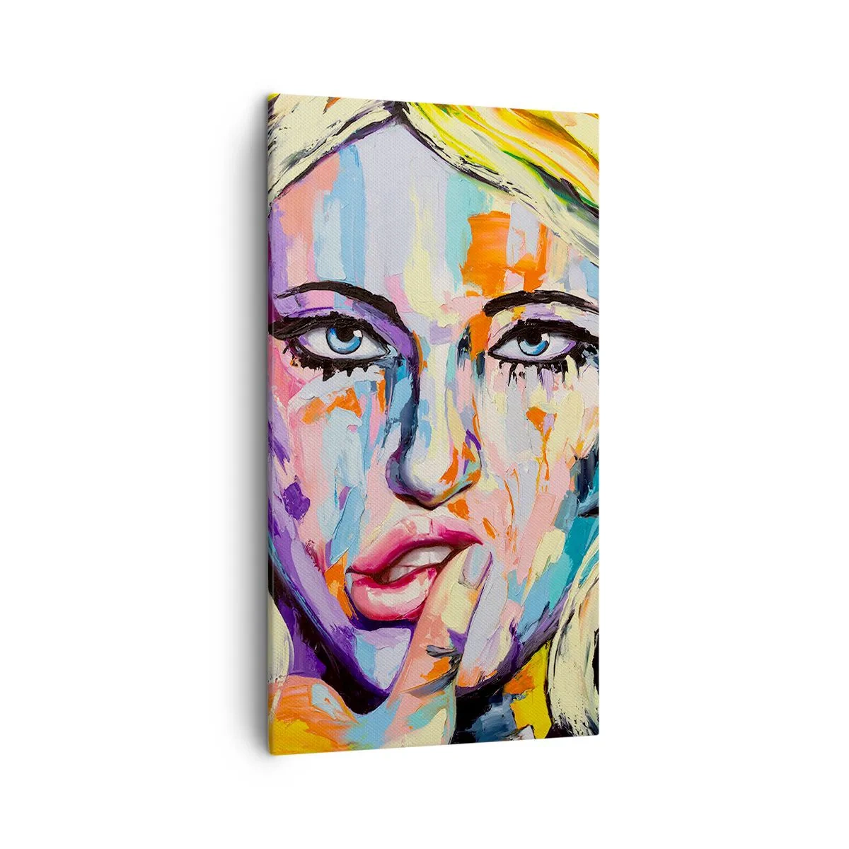 Schilderen op canvas - Kijk haar recht in de ogen - 45x80 cm