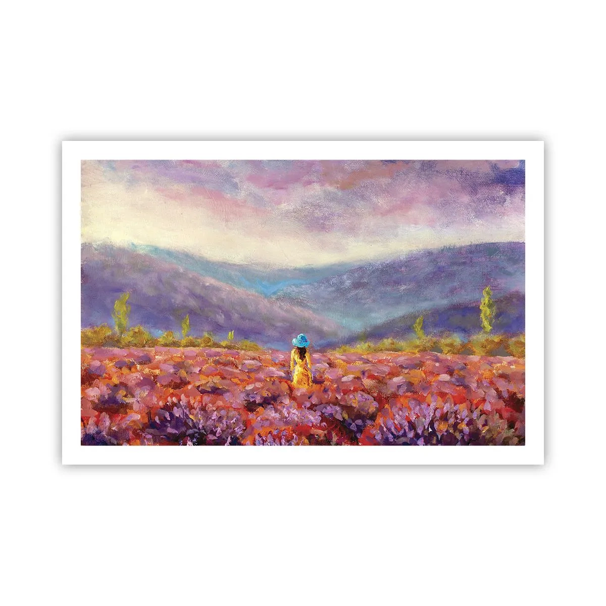 Poster - In een lavendelwereld - 91x61 cm