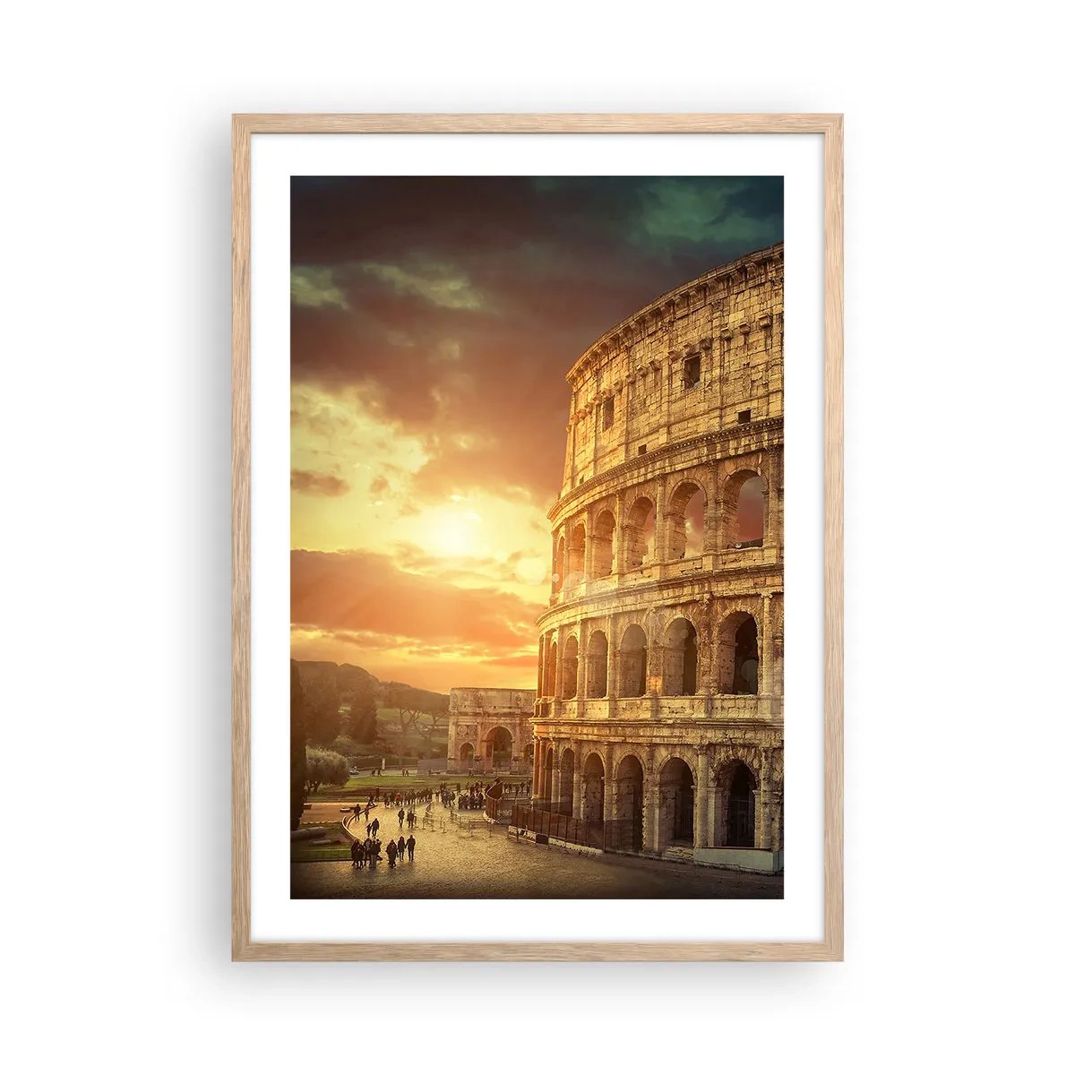 Een poster in een licht eiken lijst - Een kolossale indruk - 50x70 cm