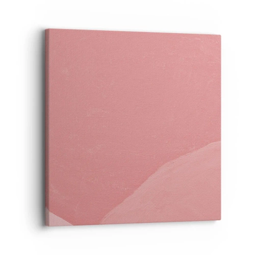 Schilderen op canvas - Organische compositie in roze - 30x30 cm