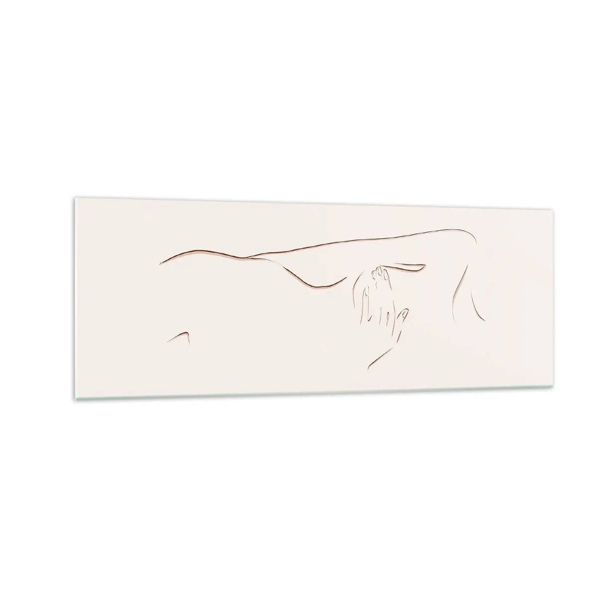 Schilderen op glas - De vorm van verlangen - 140x50 cm