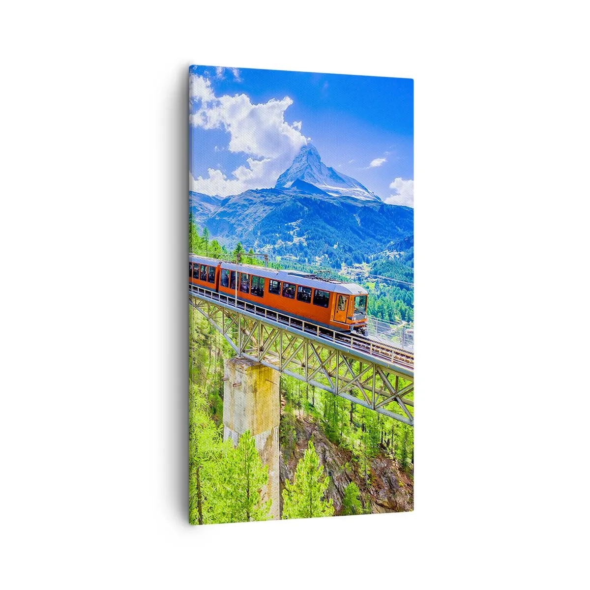 Schilderen op canvas - Het is tijd voor de Alpen - 55x100 cm