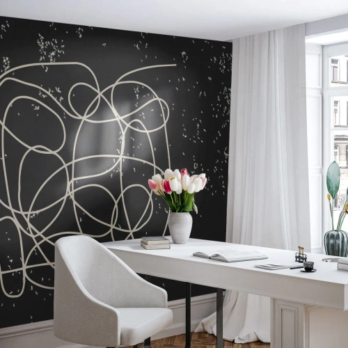 Fotobehang op maat Premium Sand - Dwalende gedachten - Abstractie, Grafisch, Deel