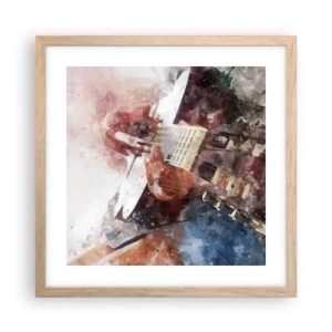 Een poster in een licht eiken lijst - En wat vind je ervan? - 40x40 cm