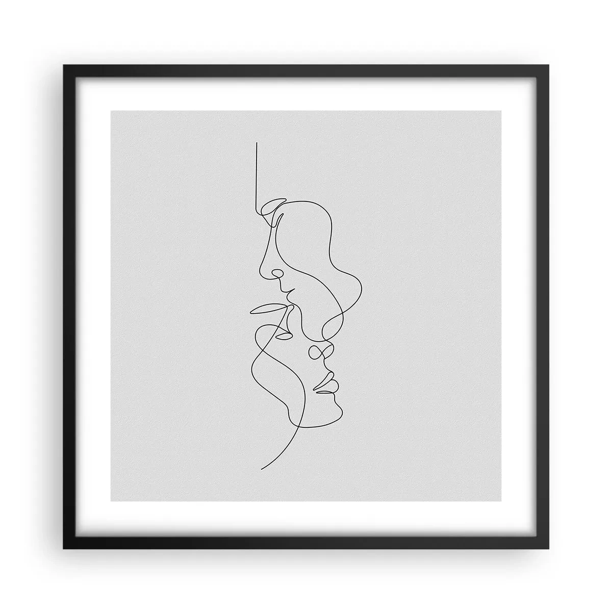 Poster in een zwarte lijst - De hitte van bittere verlangens - 50x50 cm