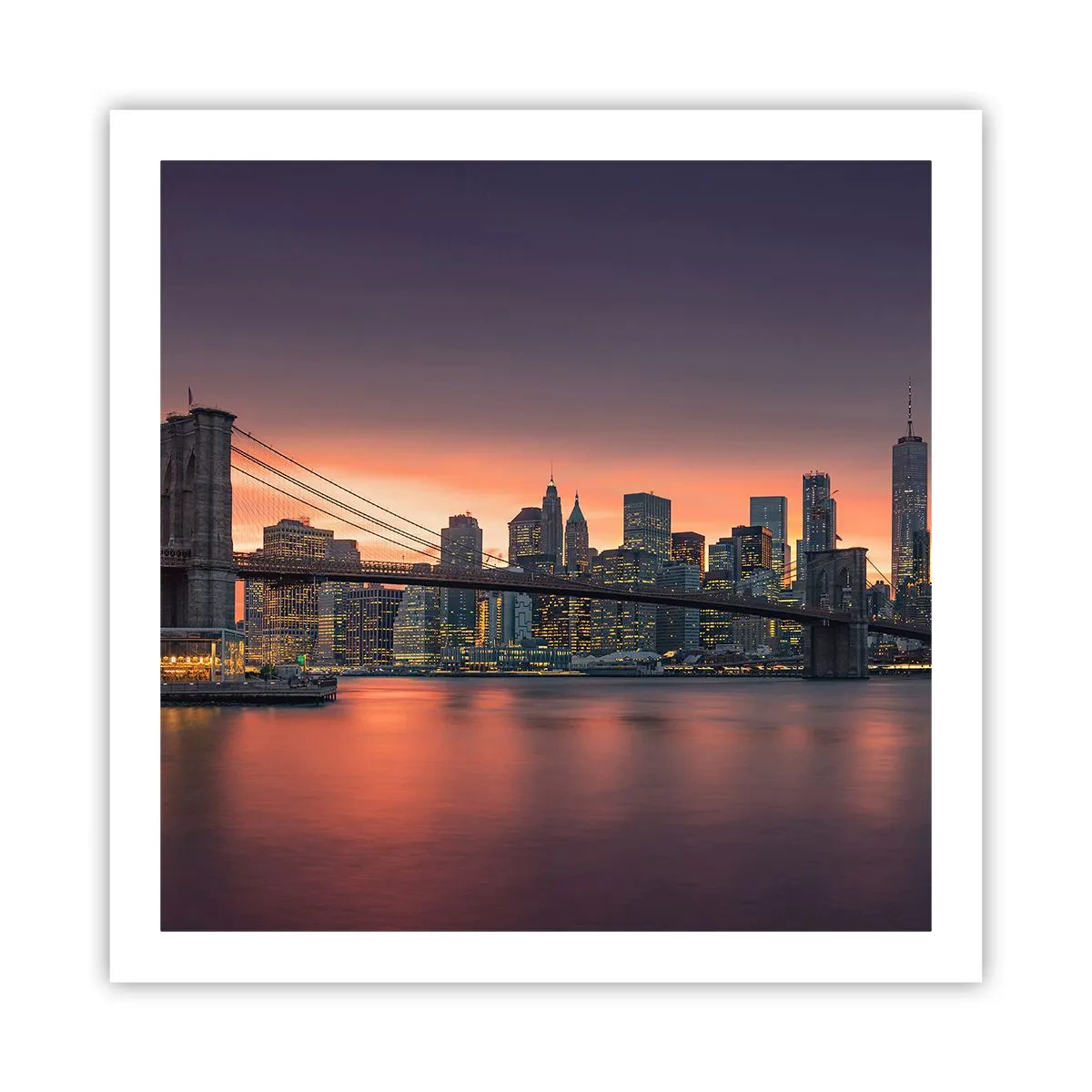 Poster - Ondergedompeld in lila stilte - 60x60 cm