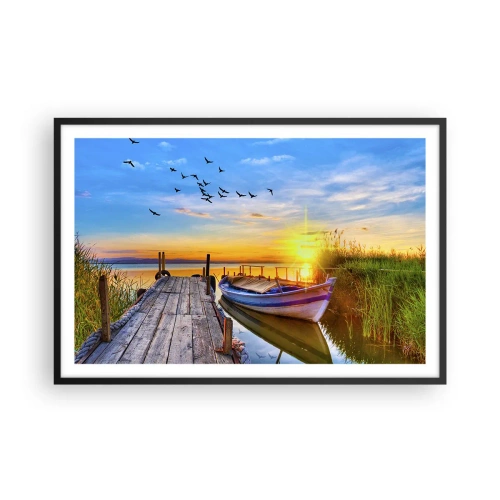 Poster in een zwarte lijst - Ik zie je morgen - 91x61 cm