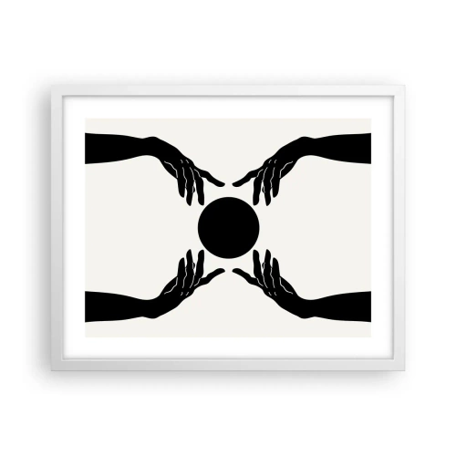 Poster in een witte lijst - Geheim teken - 50x40 cm