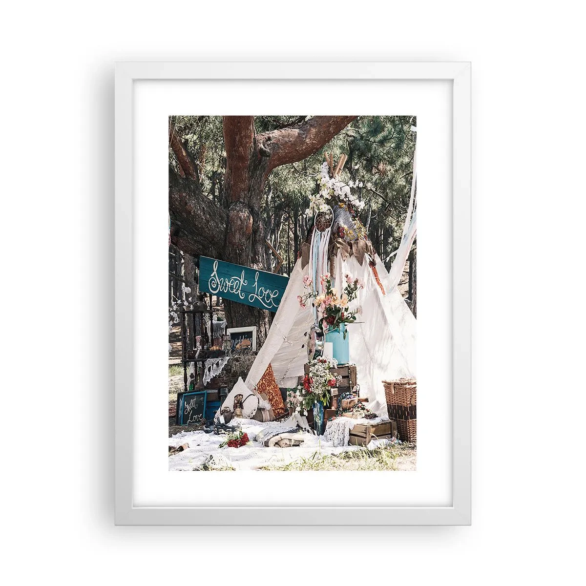 Poster in een witte lijst - De liefde bedrijven ... - 30x40 cm