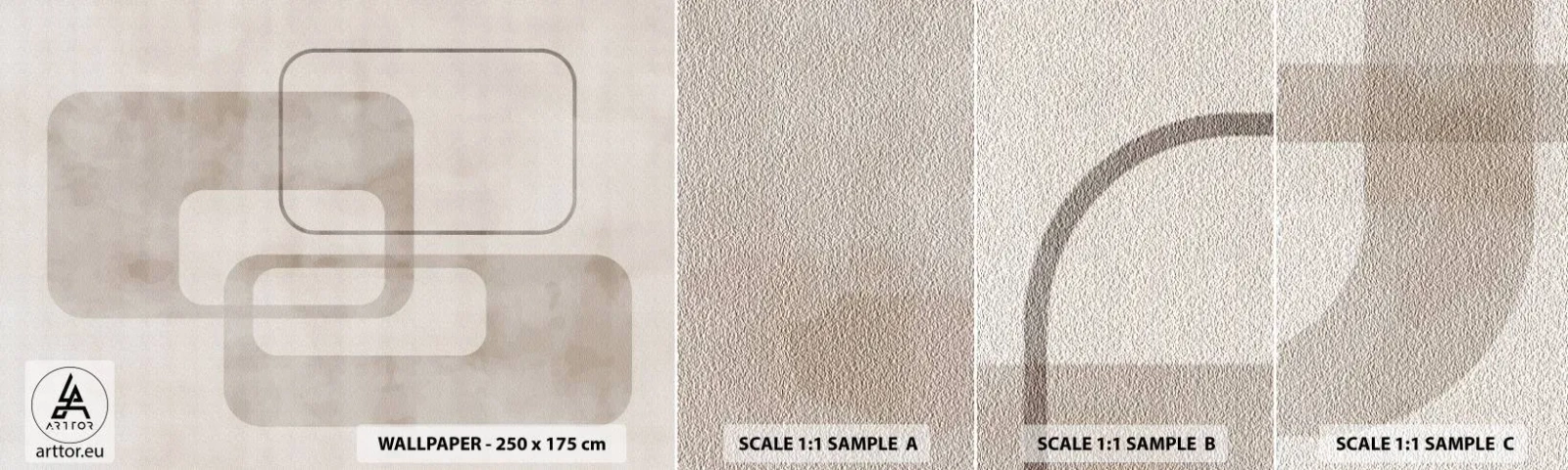 Fotobehang Monster Zelfklevend Deluxe Sticker - Geometrische voeg - Vormen, Minimalisme, Helder - 100x30 cm