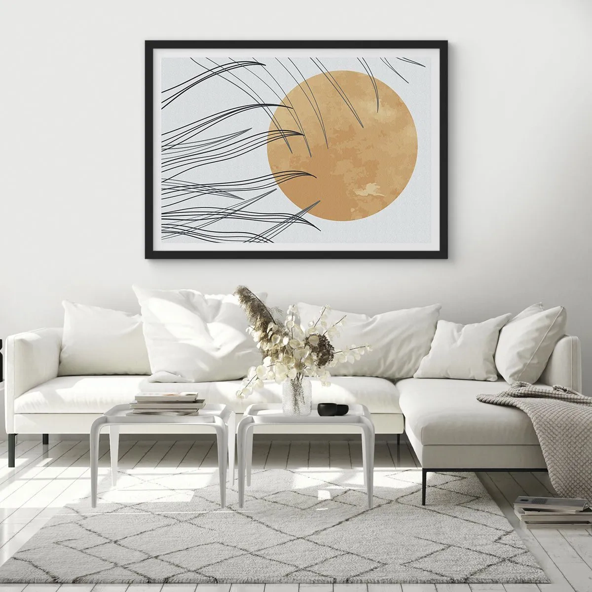 Poster in een zwarte lijst - Altijd naar de zon - 40x30 cm