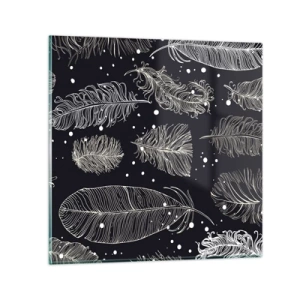 Schilderen op glas - Gevederde kant - 70x70 cm