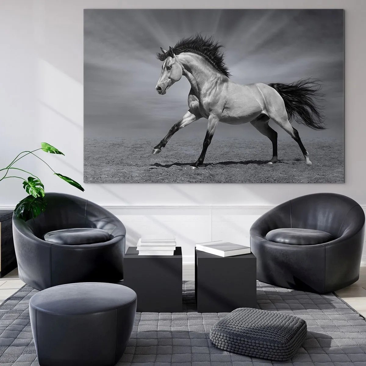 Schilderen op glas - Geboren om te genieten - 120x80 cm