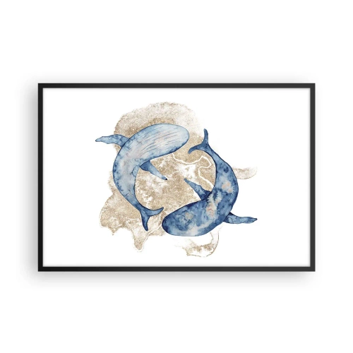 Poster in een zwarte lijst - Vriendschap of liefde? - 91x61 cm