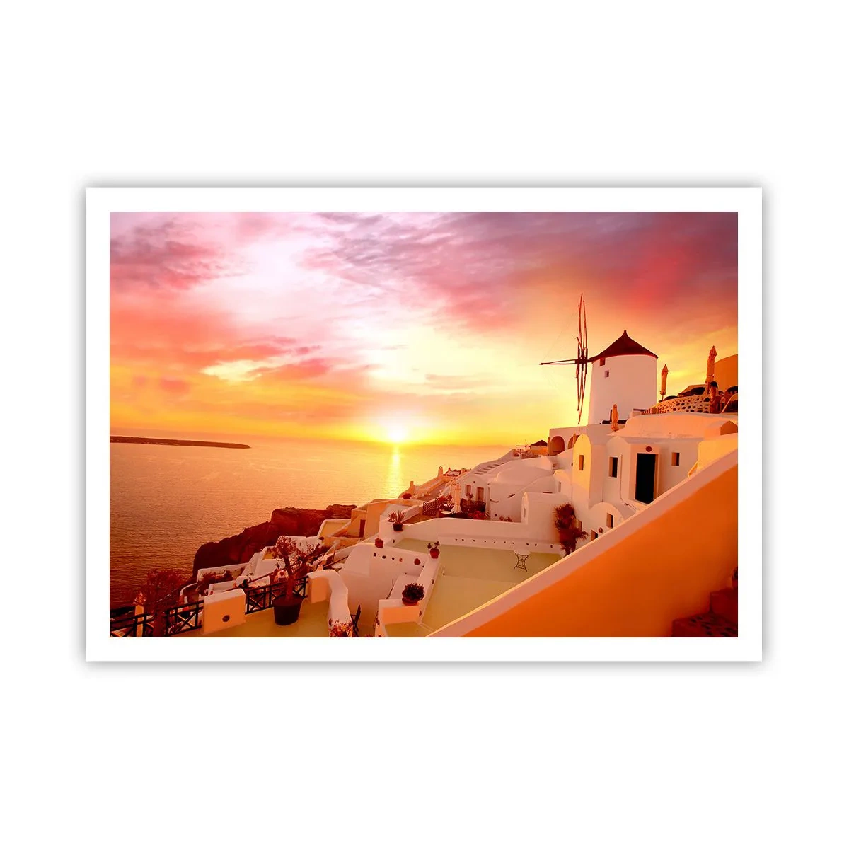 Poster - Spreiden in wit en goud  - 100x70 cm