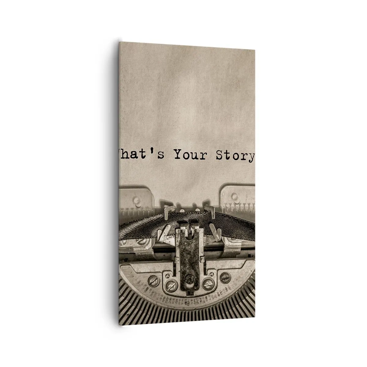 Schilderen op canvas - Vertel het mee - 65x120 cm