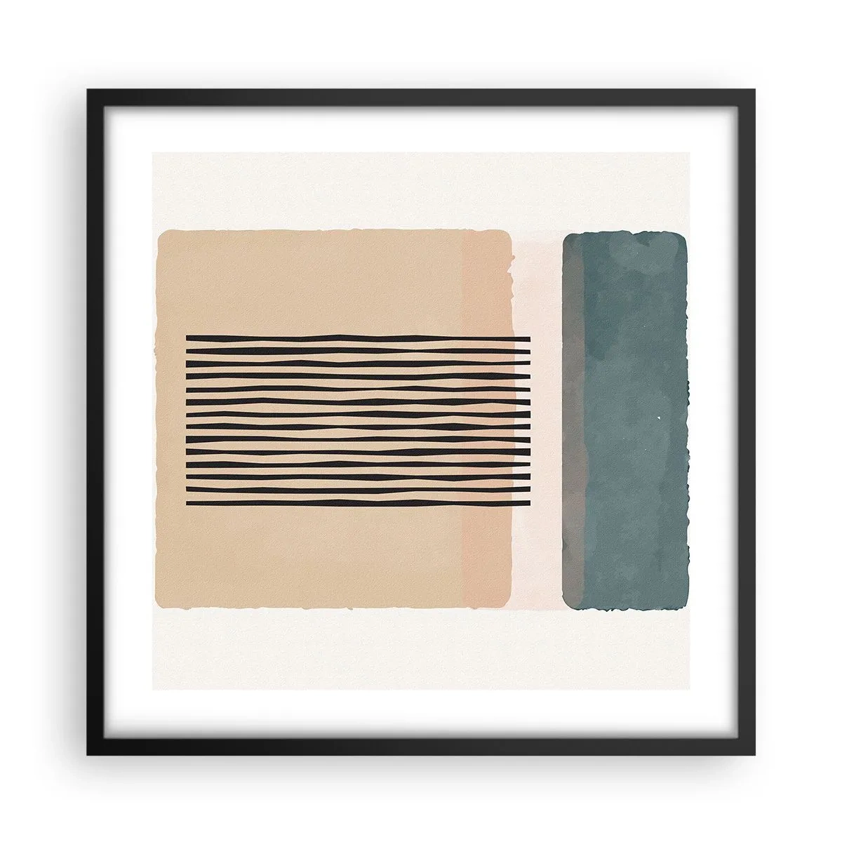 Poster in een zwarte lijst - Alles is oke - 50x50 cm