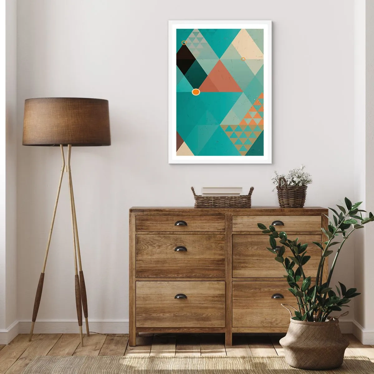 Poster in een witte lijst - Eenheid van veelheid, veelheid van eenheid - 70x100 cm