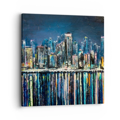 Schilderen op canvas - Cascade van lichten - 40x40 cm