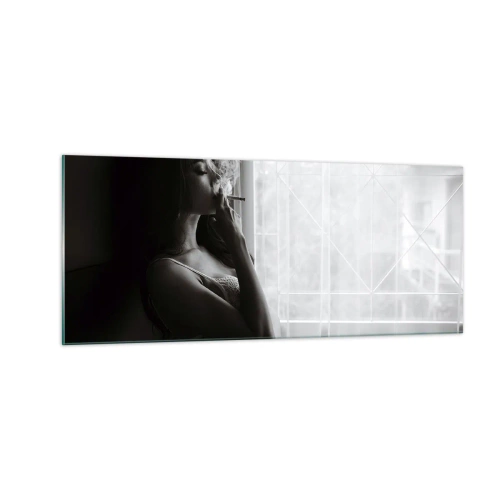 Schilderen op glas - Een sensueel moment - 100x40 cm