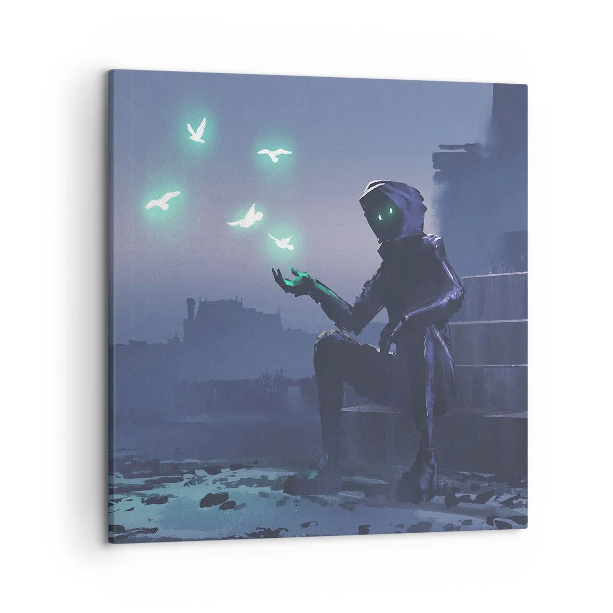 Schilderen op canvas - Het leven komt terug - 50x50 cm