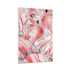 Schilderen op glas - Vogelcorps de ballet - 80x120 cm