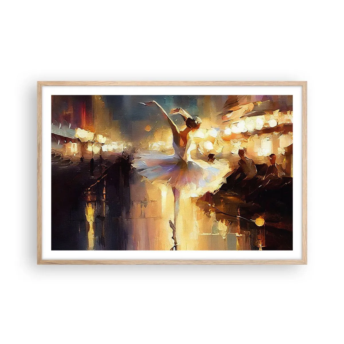 Een poster in een licht eiken lijst - Wonder op straat - 91x61 cm