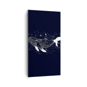 Schilderen op canvas - In de oceaan van het universum - 65x120 cm