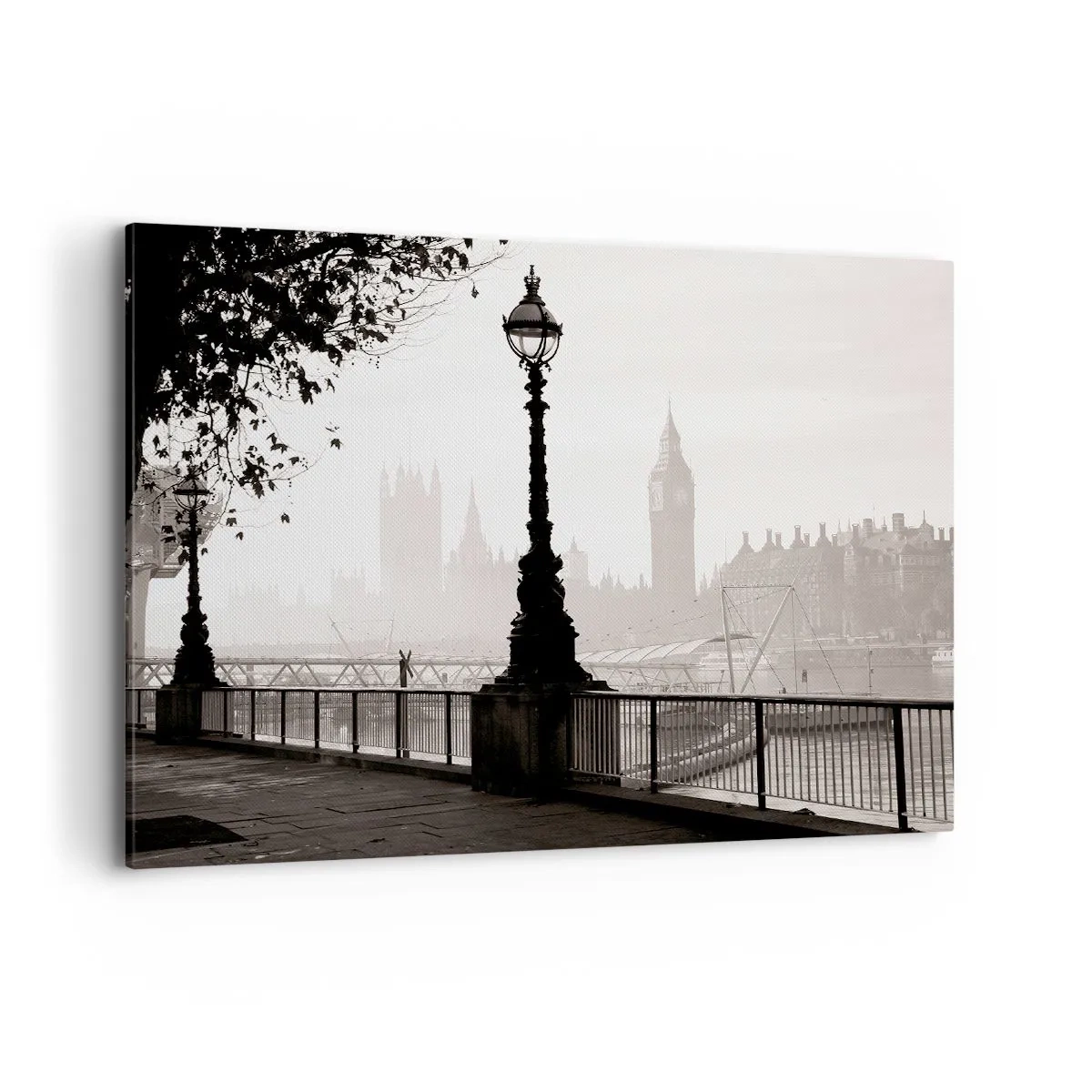 Schilderen op canvas - Ochtend in Londen - 100x70 cm