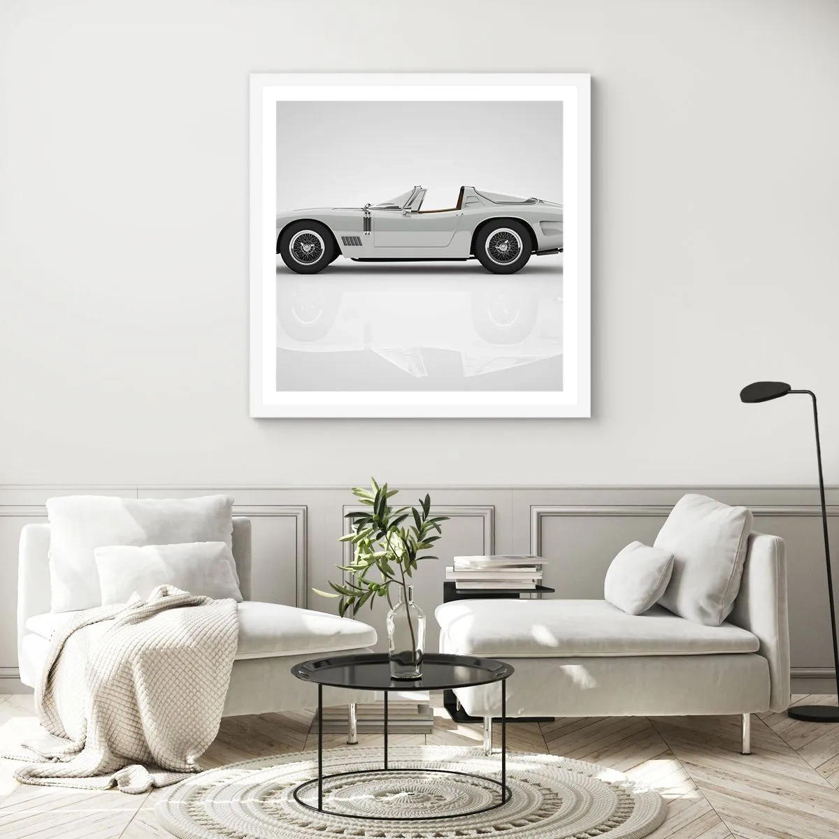 Poster in een witte lijst - Belofte van plezier - 50x50 cm