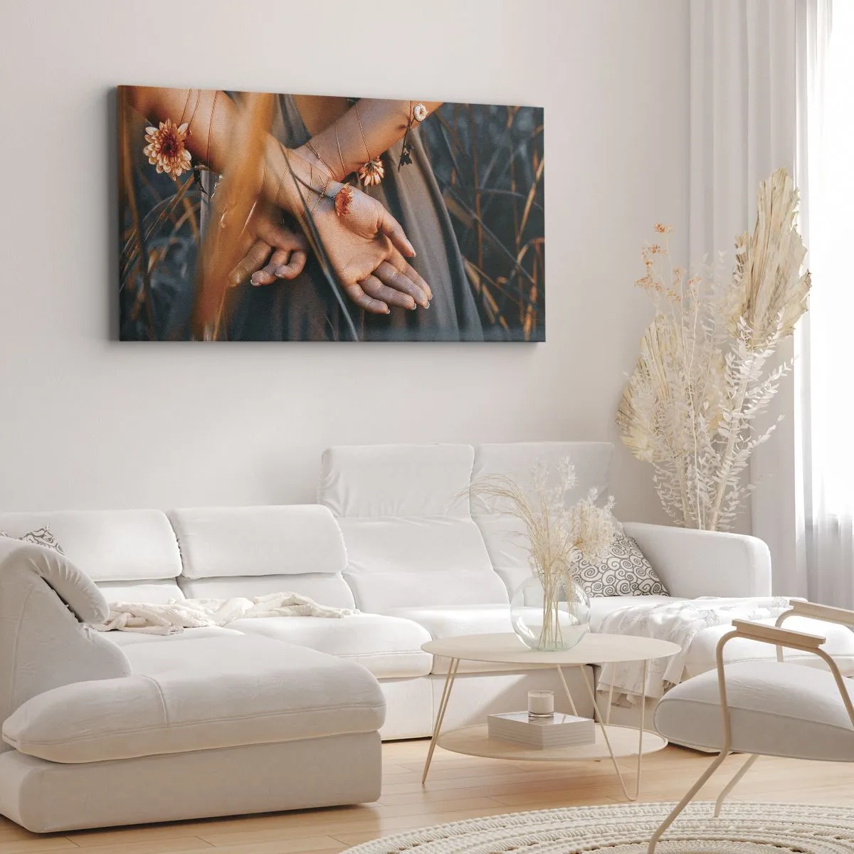 Schilderen op canvas - Verbonden met de natuur - 160x50 cm